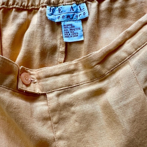 100% linen women’s button down blazer & cropped pants sizes M & L EUC - Picture 6 of 8